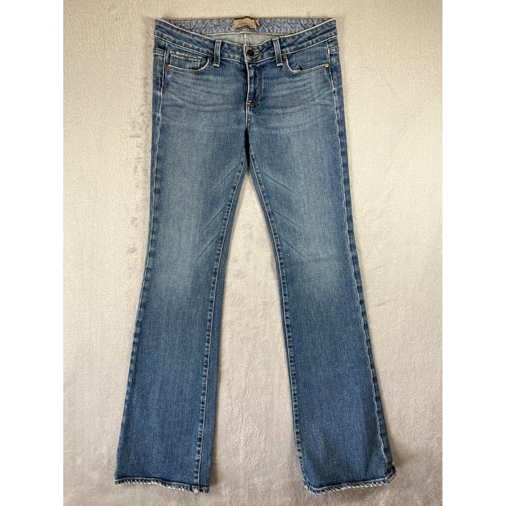 Paige Vintage Hollywood Hills Bootcut Low-rise Jeans Blue Denim Made in USA 29